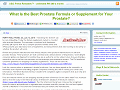 What Is the Best Prostate Formula or Supplement for Your Prostate?